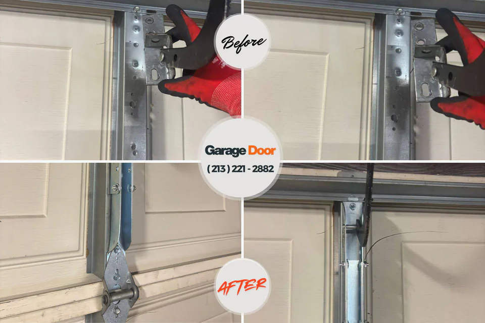 Before and after: garage door opener repair Slater, IA